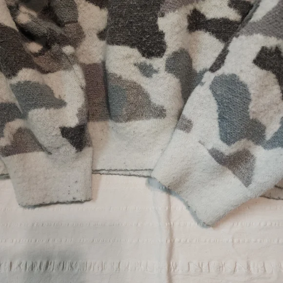 Simply Southern Gray and White Camouflage Sweater - Picture 5 of 13